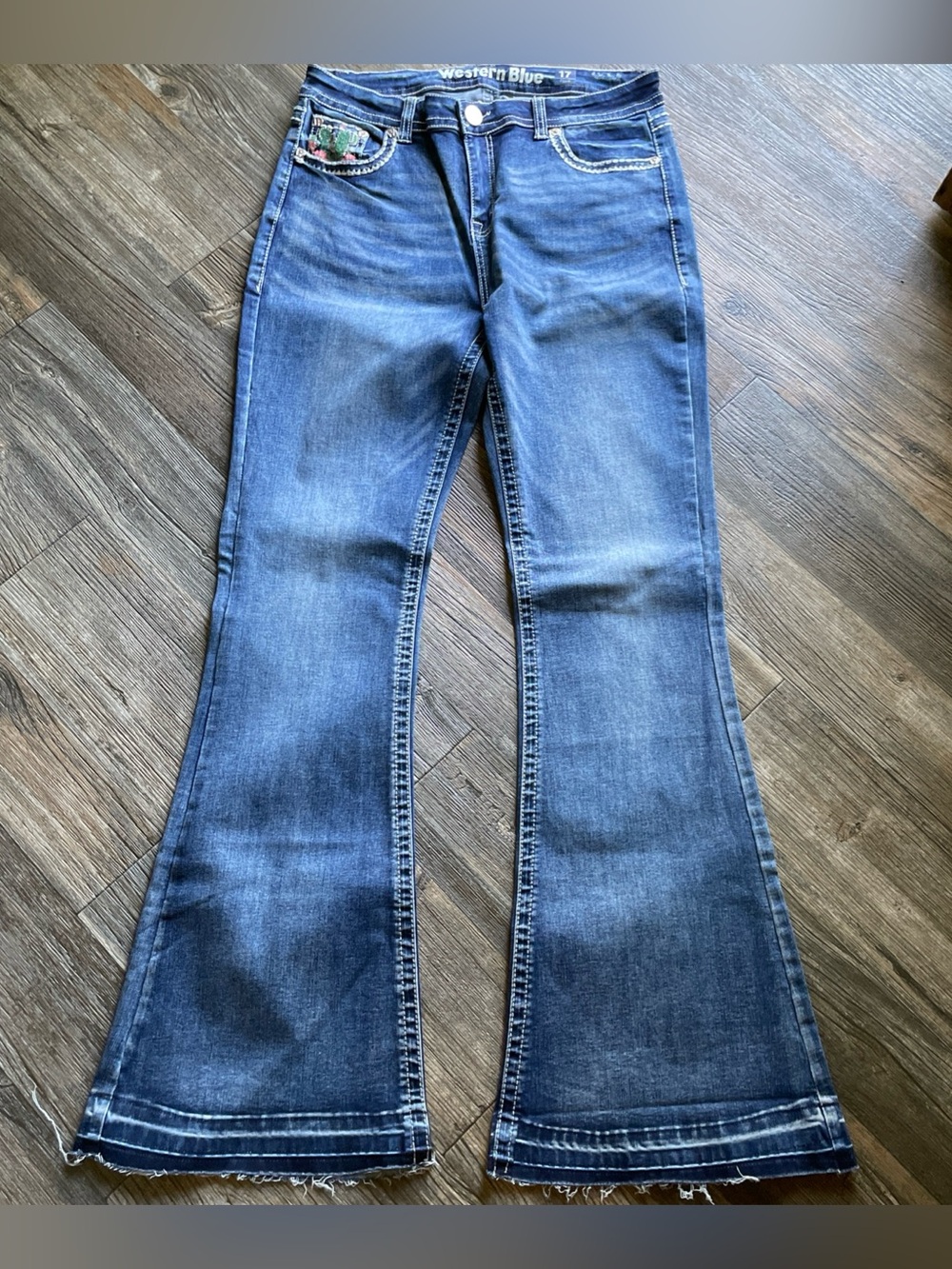 Women's Blue Flared Jeans